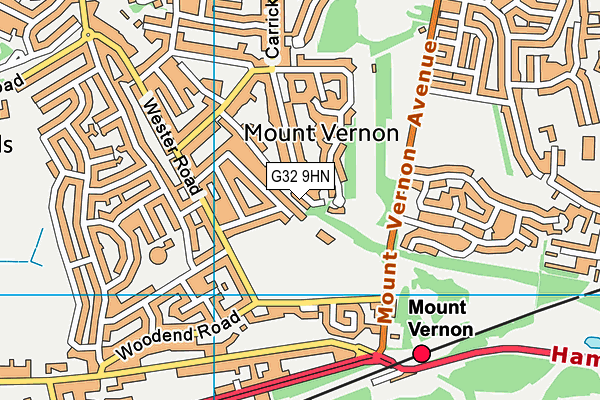 G32 9HN map - OS VectorMap District (Ordnance Survey)