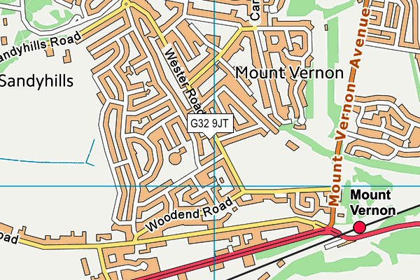 G32 9JT map - OS VectorMap District (Ordnance Survey)