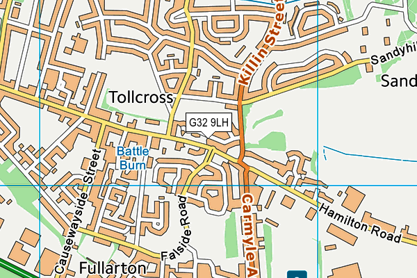 G32 9LH map - OS VectorMap District (Ordnance Survey)