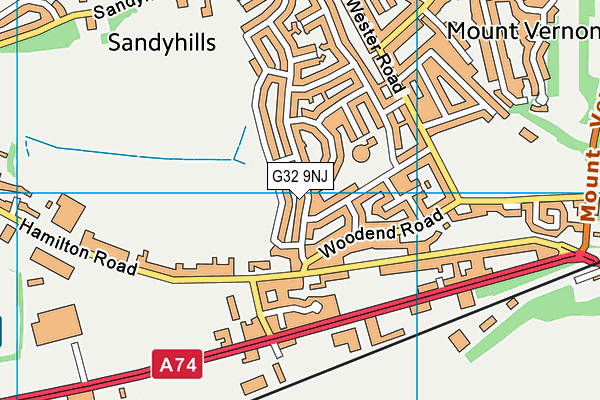 G32 9NJ map - OS VectorMap District (Ordnance Survey)