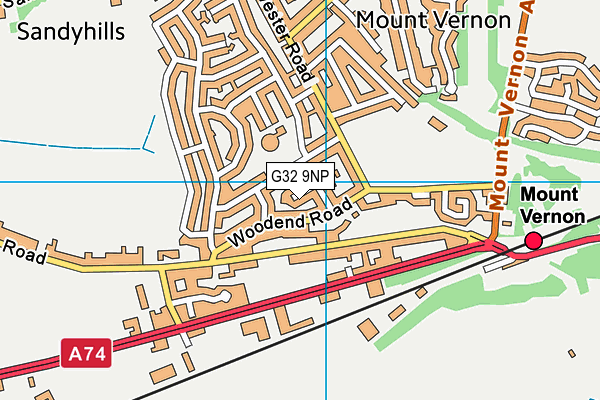 G32 9NP map - OS VectorMap District (Ordnance Survey)