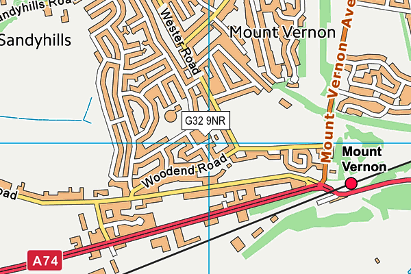 G32 9NR map - OS VectorMap District (Ordnance Survey)