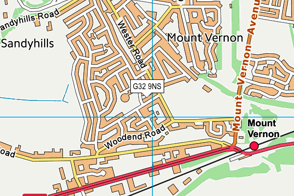 G32 9NS map - OS VectorMap District (Ordnance Survey)