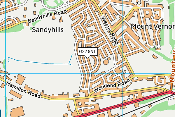 G32 9NT map - OS VectorMap District (Ordnance Survey)