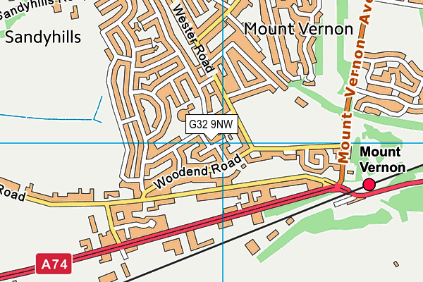 G32 9NW map - OS VectorMap District (Ordnance Survey)