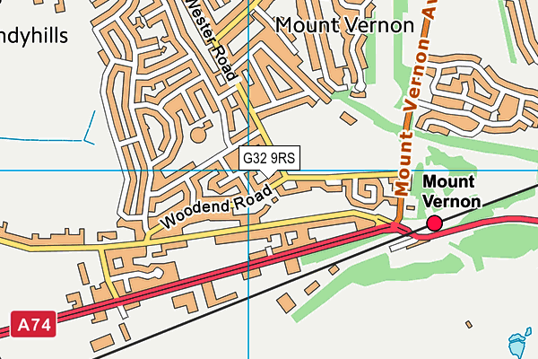 G32 9RS map - OS VectorMap District (Ordnance Survey)