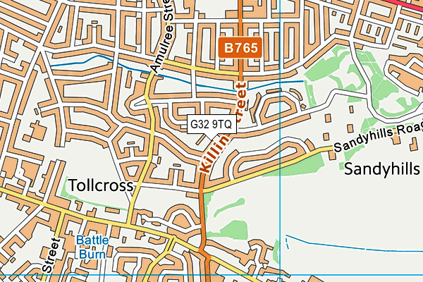 G32 9TQ map - OS VectorMap District (Ordnance Survey)