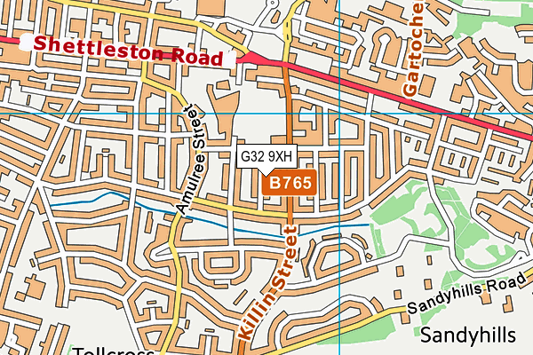 G32 9XH map - OS VectorMap District (Ordnance Survey)