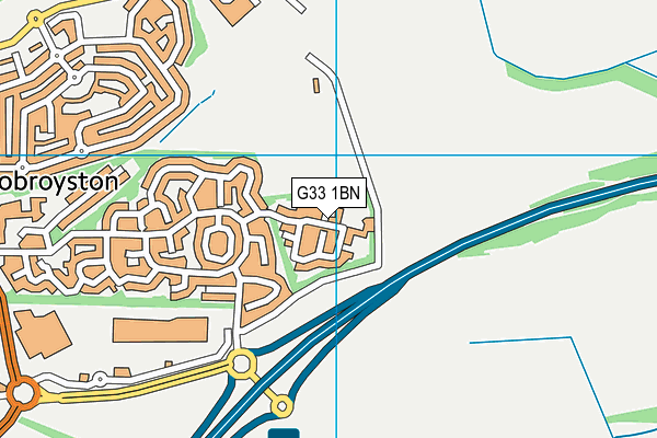 G33 1BN map - OS VectorMap District (Ordnance Survey)