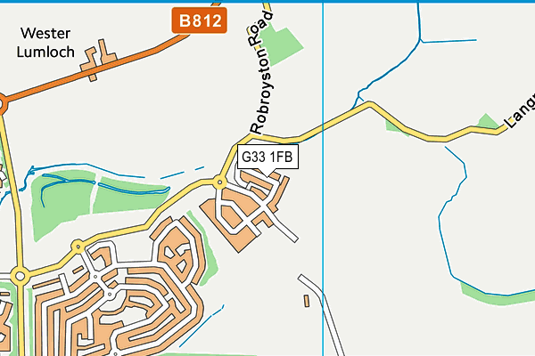 G33 1FB map - OS VectorMap District (Ordnance Survey)