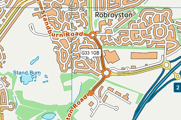 G33 1GB map - OS VectorMap District (Ordnance Survey)