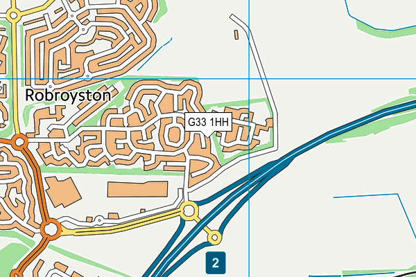 G33 1HH map - OS VectorMap District (Ordnance Survey)