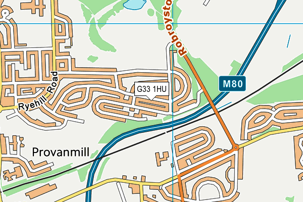 G33 1HU map - OS VectorMap District (Ordnance Survey)