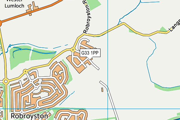 G33 1PP map - OS VectorMap District (Ordnance Survey)