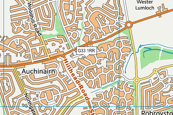 G33 1RR map - OS VectorMap District (Ordnance Survey)
