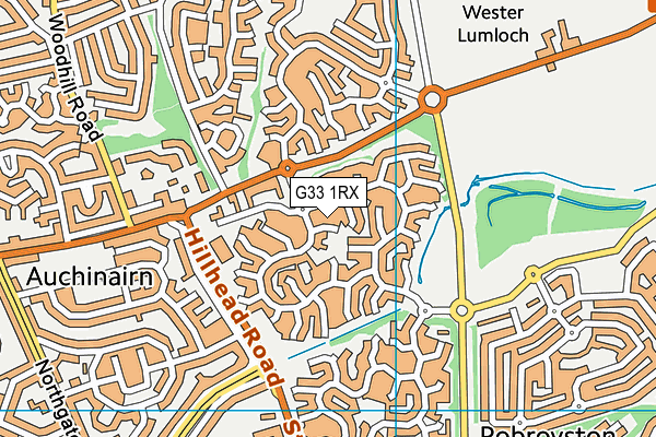 G33 1RX map - OS VectorMap District (Ordnance Survey)