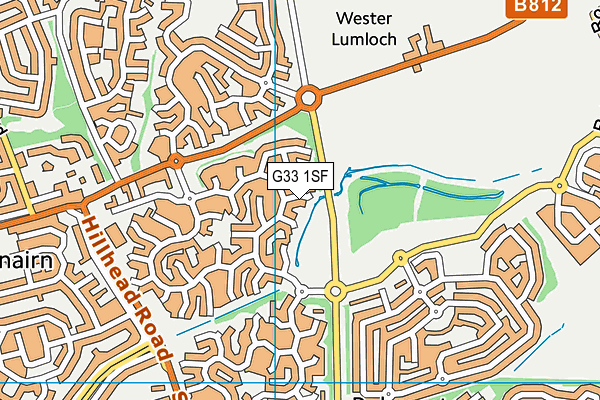 G33 1SF map - OS VectorMap District (Ordnance Survey)