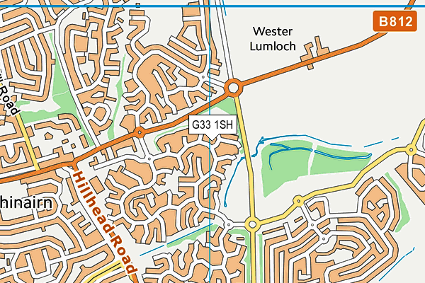 G33 1SH map - OS VectorMap District (Ordnance Survey)
