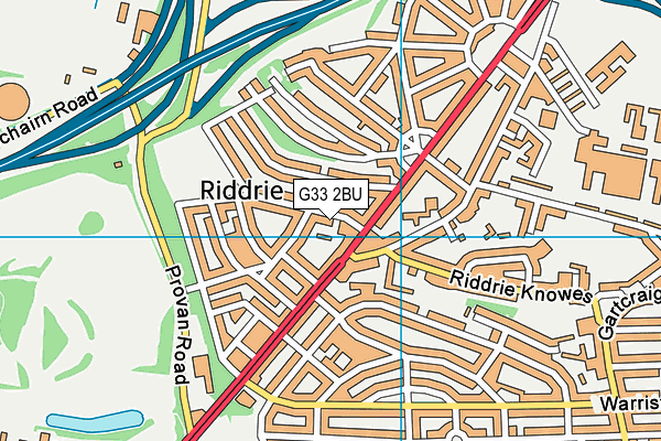 G33 2BU map - OS VectorMap District (Ordnance Survey)