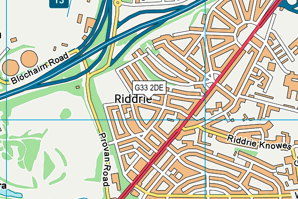 G33 2DE map - OS VectorMap District (Ordnance Survey)