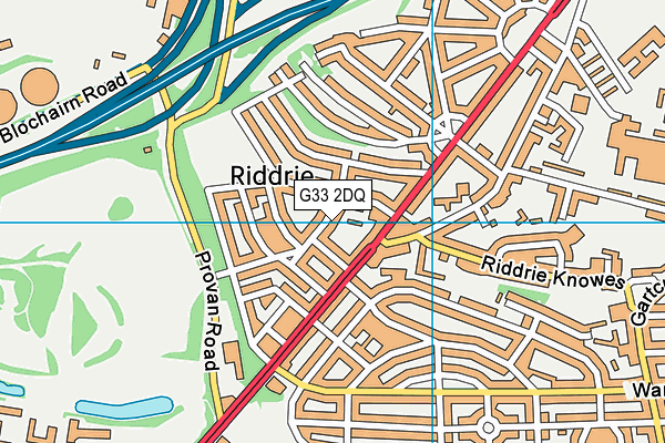 G33 2DQ map - OS VectorMap District (Ordnance Survey)