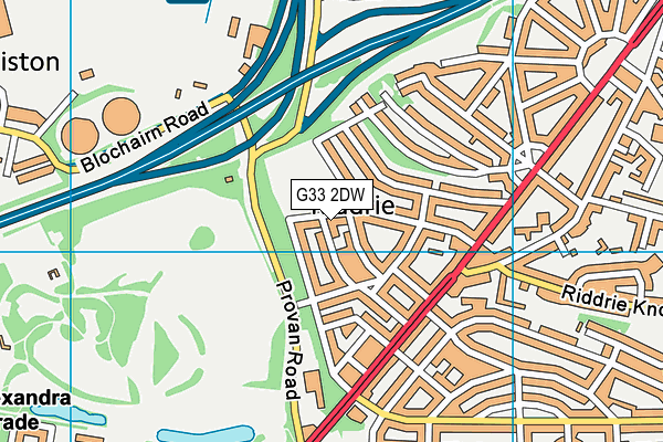 G33 2DW map - OS VectorMap District (Ordnance Survey)