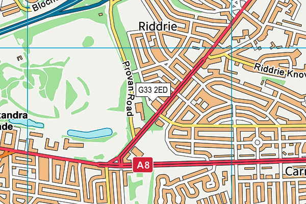 G33 2ED map - OS VectorMap District (Ordnance Survey)