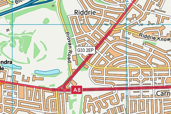 G33 2EP map - OS VectorMap District (Ordnance Survey)