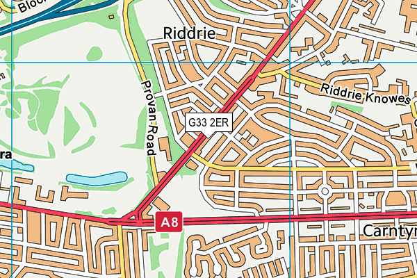 G33 2ER map - OS VectorMap District (Ordnance Survey)