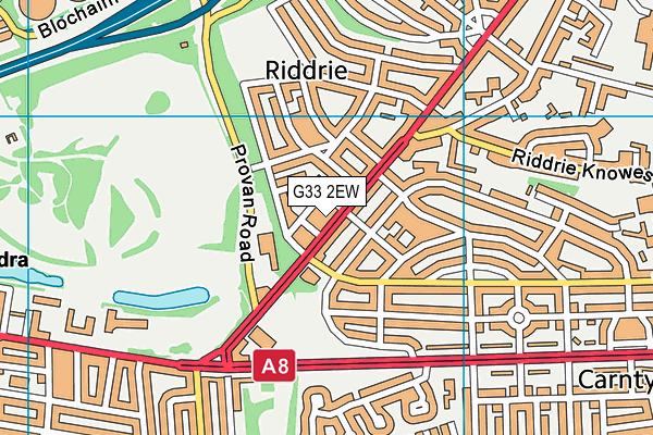 G33 2EW map - OS VectorMap District (Ordnance Survey)