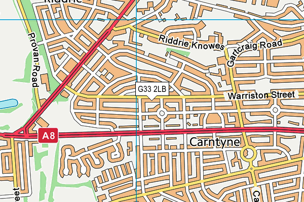 G33 2LB map - OS VectorMap District (Ordnance Survey)