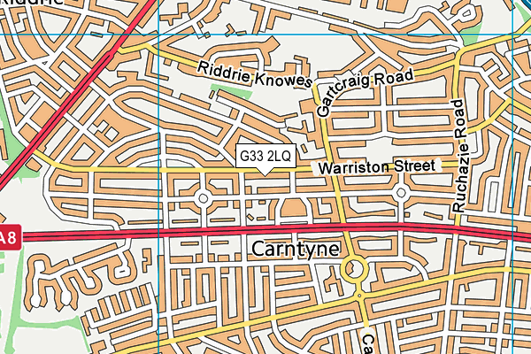 G33 2LQ map - OS VectorMap District (Ordnance Survey)