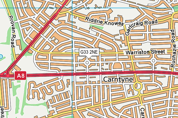 G33 2NE map - OS VectorMap District (Ordnance Survey)