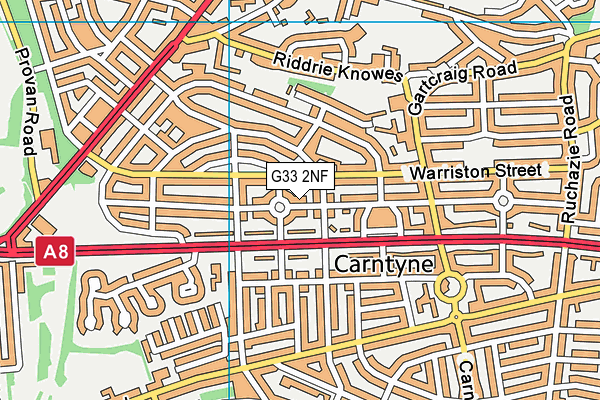 G33 2NF map - OS VectorMap District (Ordnance Survey)