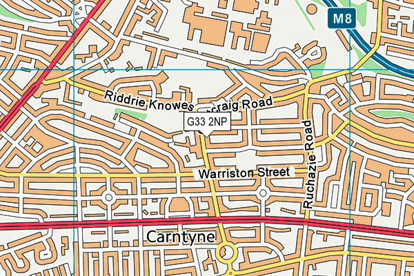 G33 2NP map - OS VectorMap District (Ordnance Survey)