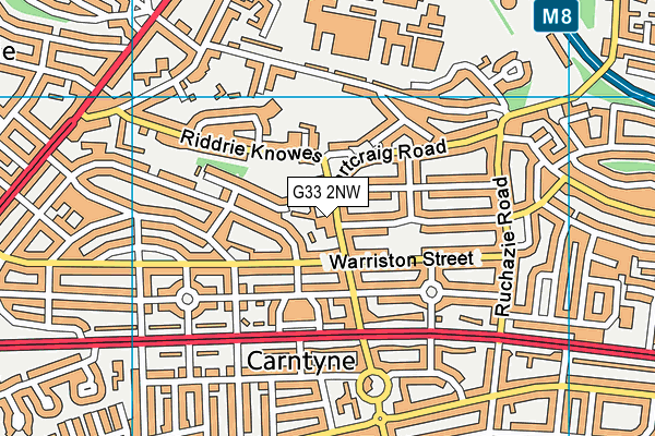 G33 2NW map - OS VectorMap District (Ordnance Survey)