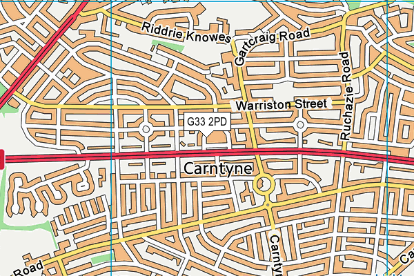 G33 2PD map - OS VectorMap District (Ordnance Survey)