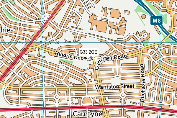 G33 2QE map - OS VectorMap District (Ordnance Survey)