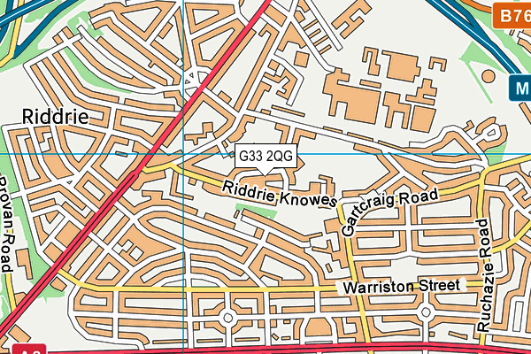 G33 2QG map - OS VectorMap District (Ordnance Survey)