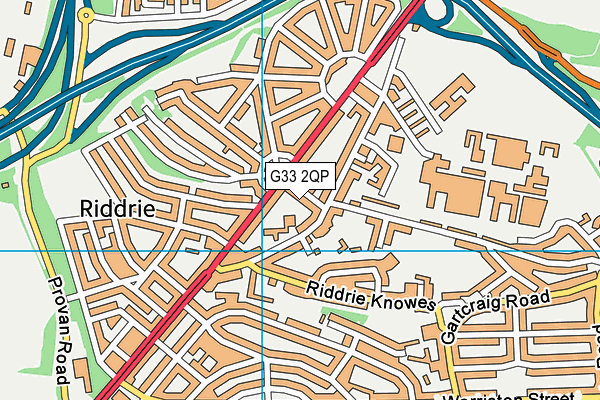 G33 2QP map - OS VectorMap District (Ordnance Survey)