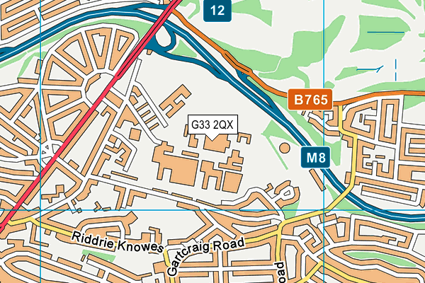 G33 2QX map - OS VectorMap District (Ordnance Survey)