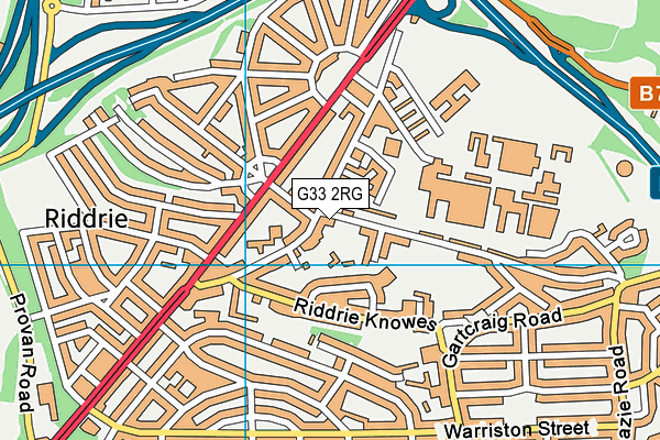 G33 2RG map - OS VectorMap District (Ordnance Survey)