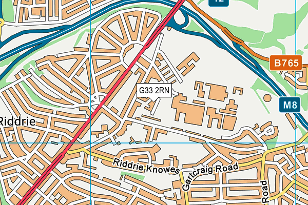 G33 2RN map - OS VectorMap District (Ordnance Survey)