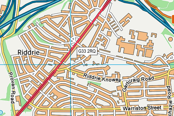 G33 2RQ map - OS VectorMap District (Ordnance Survey)