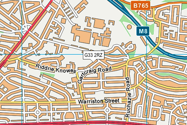 G33 2RZ map - OS VectorMap District (Ordnance Survey)