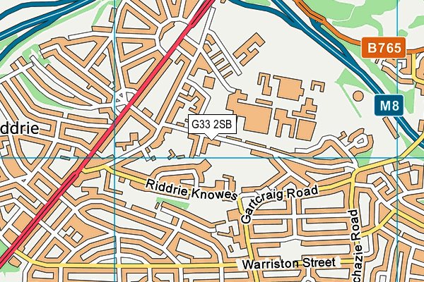 G33 2SB map - OS VectorMap District (Ordnance Survey)