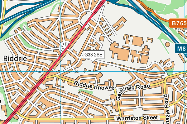 G33 2SE map - OS VectorMap District (Ordnance Survey)