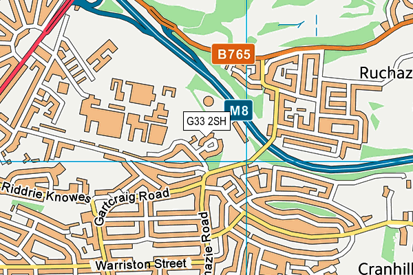 G33 2SH map - OS VectorMap District (Ordnance Survey)