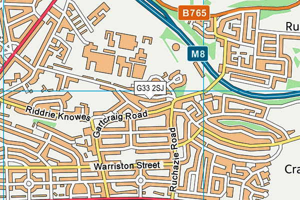 G33 2SJ map - OS VectorMap District (Ordnance Survey)
