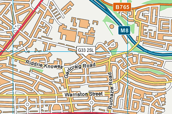 G33 2SL map - OS VectorMap District (Ordnance Survey)